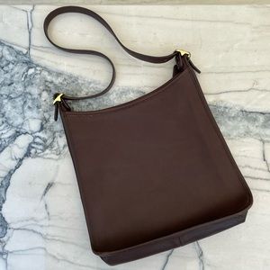 Vintage Coach Brown Leather Shoulder Bag